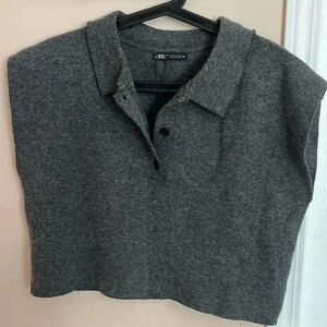 (14) Zara wool  cropped sleeveless sweater